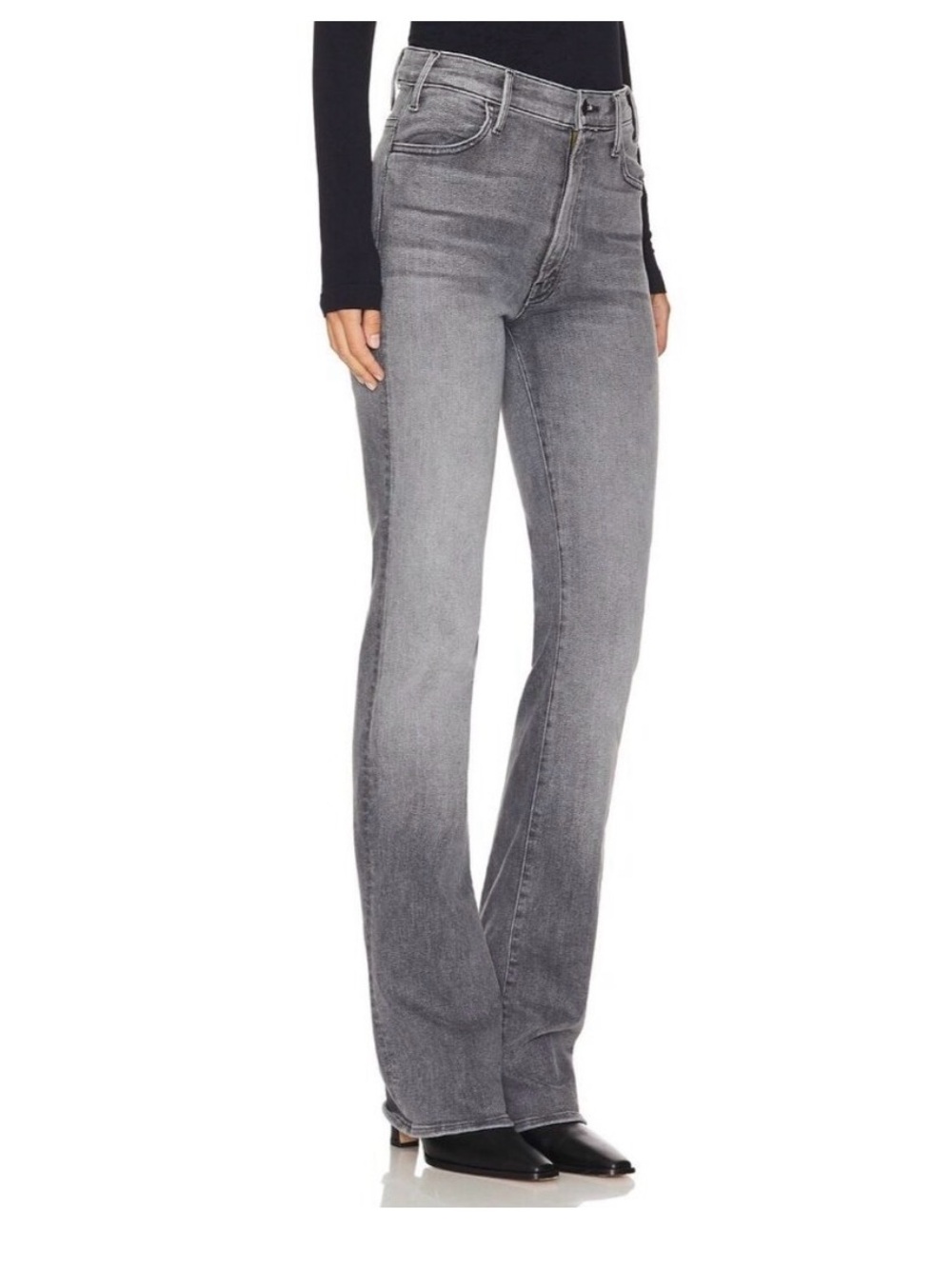 Lil MOTHER Gray Wide Leg Jeans - Faded Black-Grey Magic ball 🎱 Wash petite 28